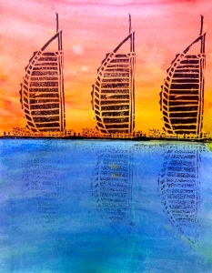 The Burj Al Arab, Dubai, United Arab Emirates - Print by Lisette