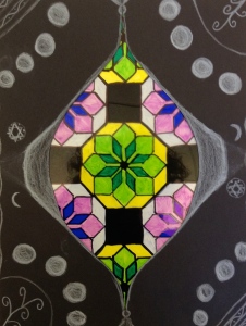 Islamic Stained Glass Study by Tomi
